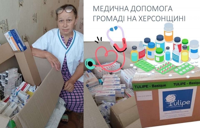 A batch of medicines for residents of a community in Kherson region